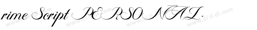 rime Script PERSONAL字体转换